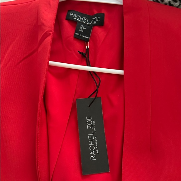 Rachel Zoe Vibrant Red Open-Front Blazer - Picture 4 of 4